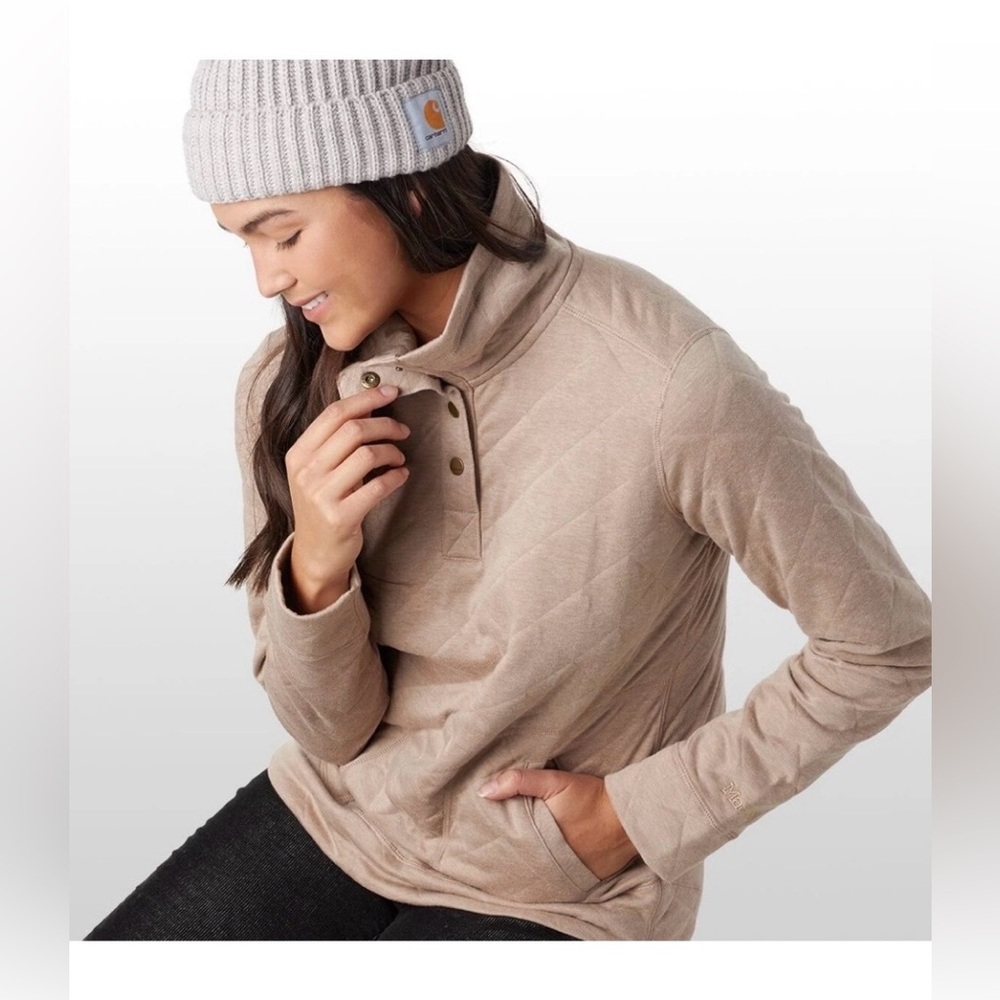 Marmot Roice Pullover  Women's Tan Quilted Sweatshirt